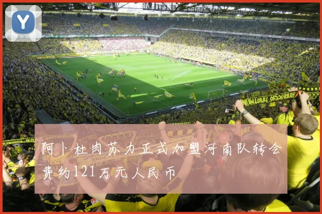 阿卜杜肉苏力正式加盟河南队转会费约121万元人民币